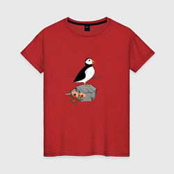 Женская футболка Маленькая птичка тупик