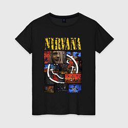 Женская футболка Nirvana heart box