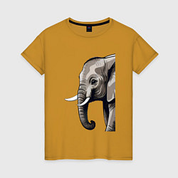 Женская футболка Большой африканский слон