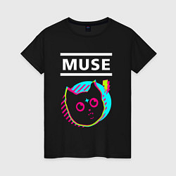 Женская футболка Muse rock star cat