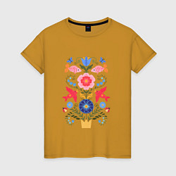 Женская футболка Древо жизни с цветами