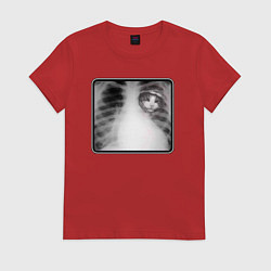 Женская футболка Котик в ребрах