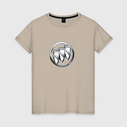 Женская футболка Buick logo металик
