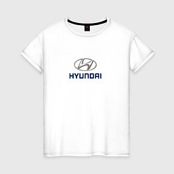 Женская футболка Hyundai logo авто
