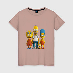 Женская футболка Милая семейка симпсонов