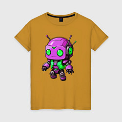 Женская футболка Фиолетовый робот инопланетянин