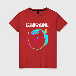 Женская футболка Scorpions rock star cat