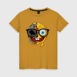 Женская футболка Весёлый смайл в очках