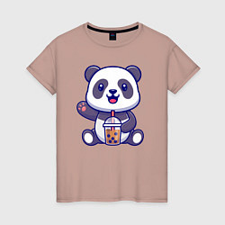 Женская футболка Панда привет