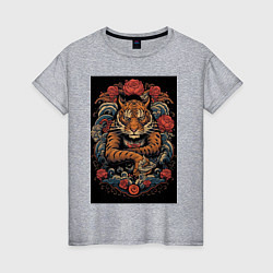 Женская футболка Боевой тигр Муай Тай