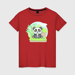 Женская футболка Забавная панда