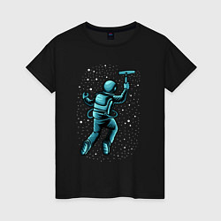 Женская футболка Астронавт счищает звезды