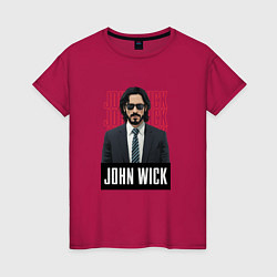 Женская футболка Джон Уик в черных очках