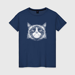 Женская футболка Мем Grumpy cat