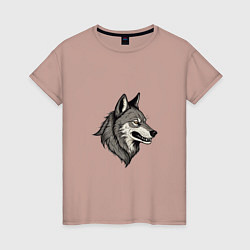 Женская футболка Рисунок волка