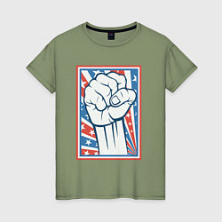 Женская футболка USA revolution