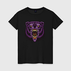 Женская футболка Фиолетовый медведь