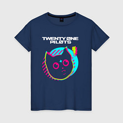 Женская футболка Twenty One Pilots rock star cat