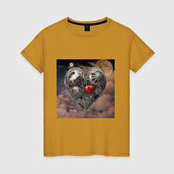 Женская футболка Сердце и луна