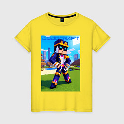 Женская футболка Jotaro Kujo and Minecraft - collaboration