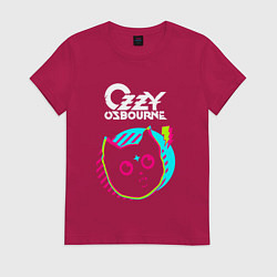 Женская футболка Ozzy Osbourne rock star cat
