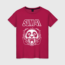 Женская футболка Sum41 rock panda