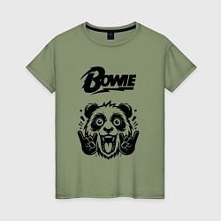 Женская футболка David Bowie - rock panda