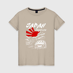 Женская футболка Jupan street life mitsubishi lancer