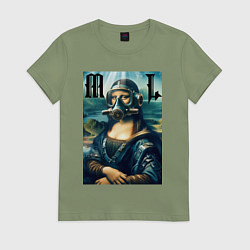 Женская футболка Мона Лиза - стимпанк нейросеть