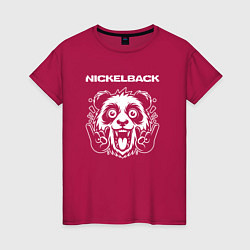 Женская футболка Nickelback rock panda