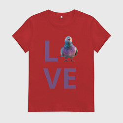 Женская футболка Любовь к голубям