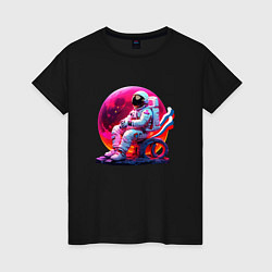 Женская футболка Cosmonaut на луне