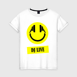 Женская футболка Dj live