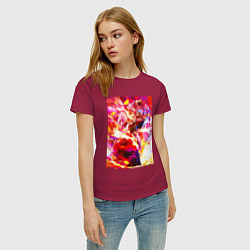 Футболка хлопковая женская Адский рай огненный Габимару, цвет: маджента — фото 2