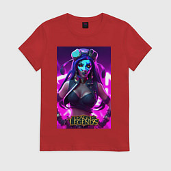 Футболка хлопковая женская League of Legends Akali Kda, цвет: красный