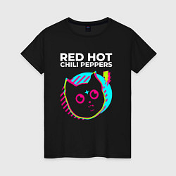 Женская футболка Red Hot Chili Peppers rock star cat