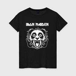 Женская футболка Iron Maiden rock panda