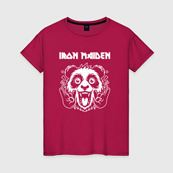 Женская футболка Iron Maiden rock panda