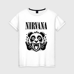 Женская футболка Nirvana - rock panda
