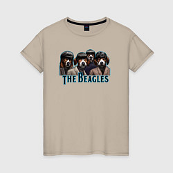 Женская футболка Beatles beagles