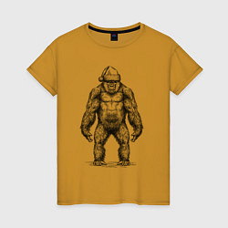Женская футболка Новогодняя горилла