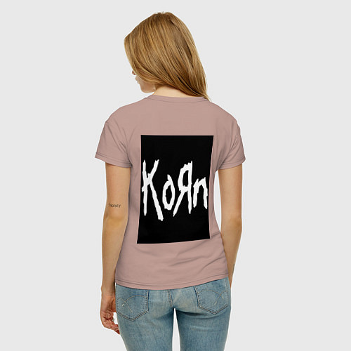 Женская футболка Korn - The Serenity of Suffering / Пыльно-розовый – фото 4