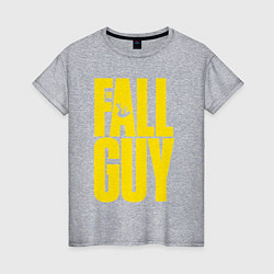 Футболка хлопковая женская The fall guy logo, цвет: меланж