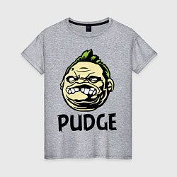 Футболка хлопковая женская Pudge Face, цвет: меланж