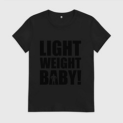 Футболка хлопковая женская Light weight baby, цвет: черный