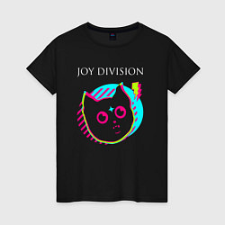 Женская футболка Joy Division rock star cat
