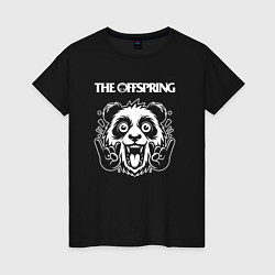 Футболка хлопковая женская The Offspring rock panda, цвет: черный