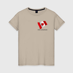 Женская футболка Im Canadian - motto