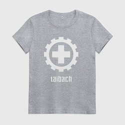 Футболка хлопковая женская Laibach - Cross, цвет: меланж