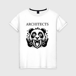 Футболка хлопковая женская Architects - rock panda, цвет: белый